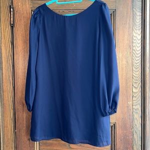 Tobi- Blue Long Sleeve Dress